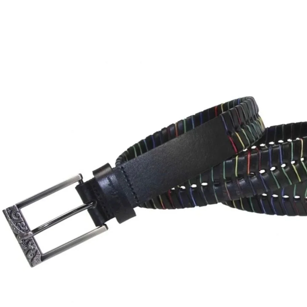 Robert Graham Warrick Black Leather Belt